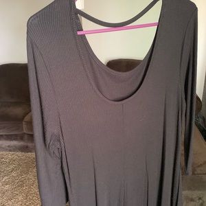 Knee length black dress